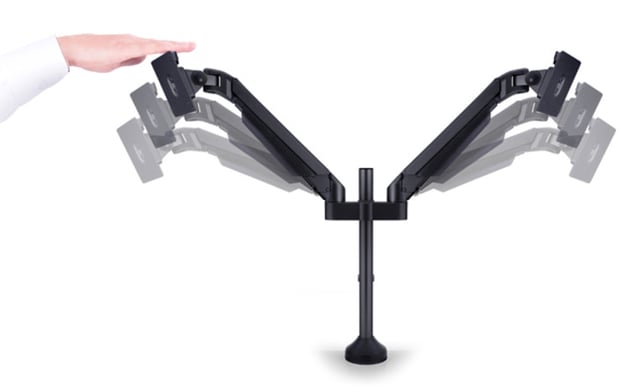 M VESA Gas Lift Arm Dual Svart HD