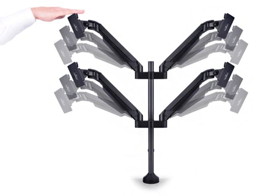 M VESA Gas Lift Arm Quad Svart HD