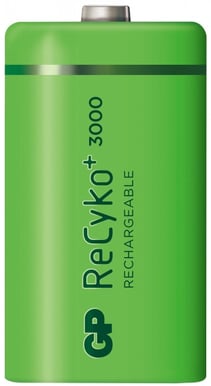 GP ReCyko NiMH C-batterier 3000 mAh (LR14) 2-P