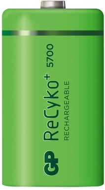 GP ReCyko NiMH D-batterier 5700 mAh (LR20) 2-P