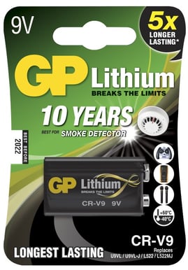GP 9V Litiumbatteri CRV9SD-2U1 1-P