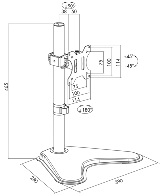 LogiLink Monitorstativ 13-32"