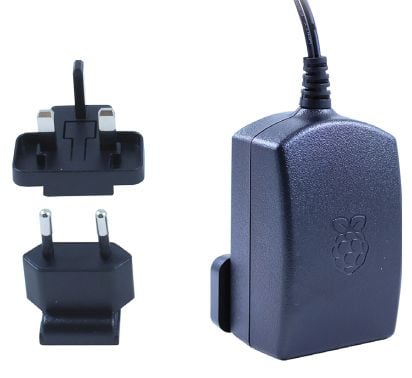 Strömadapter Raspberry Pi 3  microUSB 2,5A -Svart