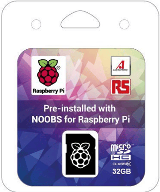 Raspberry Pi 32GB microSD, Förinstallerad NOOBs (v2)