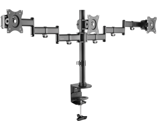 LogiLink Ledad monitorarm 13-27" trippel svart