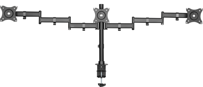 LogiLink Ledad monitorarm 13-27" trippel svart