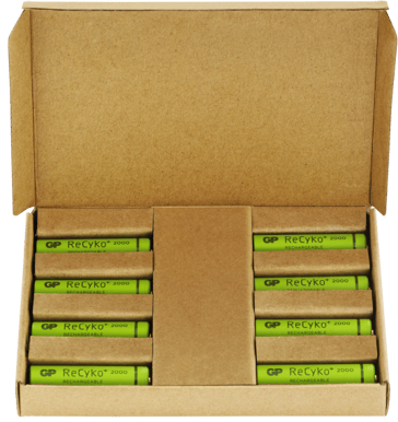 GP ReCyko NiMH AA-batterier 2000 mAh E-BOX 8-P