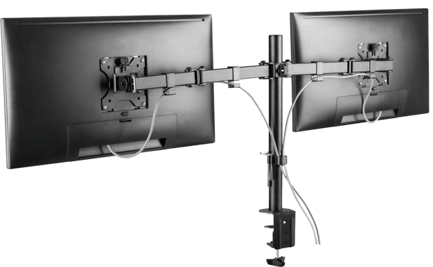 DELTACO Gaming GAM-040 Dual-monitor skrivbordsfäste