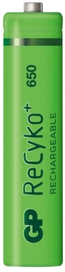 GP ReCyko NiMH AAA-batterier 650 mAh (R03) 4-P