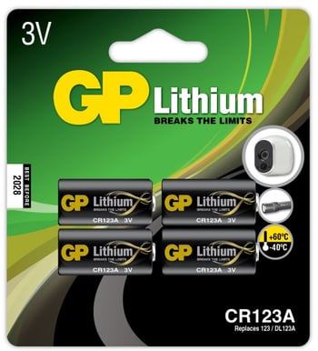 GP Litiumbatteri CR123A 4-P (Arlo)