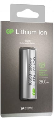 GP 18650 Li-ionbatteri 2600 mAh (26FP) 1-P