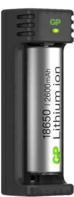 GP 18650 Li-ion Batteriladdare 1-slot inkl. 1x 2600 mAh