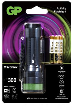 GP Discovery Ficklampa C32 300 lumen 3x AAA