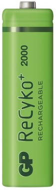 GP ReCyko NiMH AA-batterier 4+2 med battery organizer