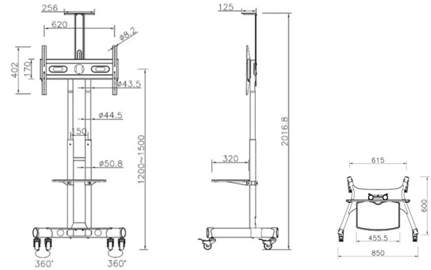 M Public Floorstand Basic 150