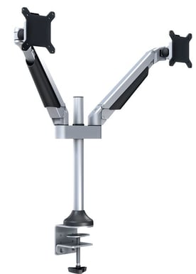 M VESA Gas Lift Arm Dual Silver
