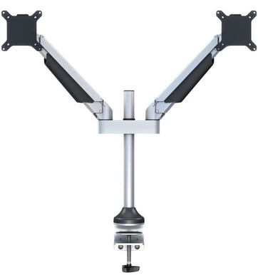 M VESA Gas Lift Arm Dual Silver