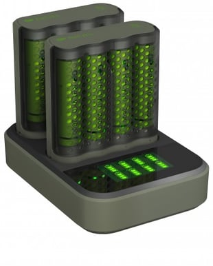 GP ReCyko Laddstation Speed 8x 2600 mAh AA på köpet Grå