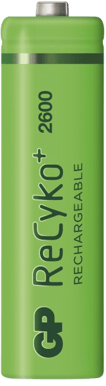 GP ReCyko NiMH AA-batterier 2600 mAh (R6) 2-P