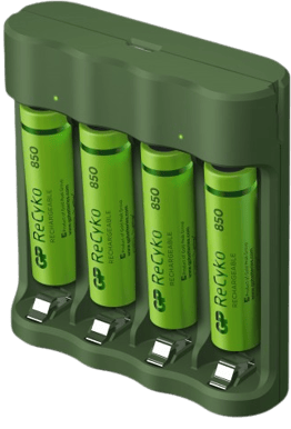 GP ReCyko Batteriladdare Everyday 4x 850 mAh AAA på köpet Grön