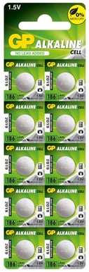 GP Alkalisk knappcell LR43 1.5V 10-P