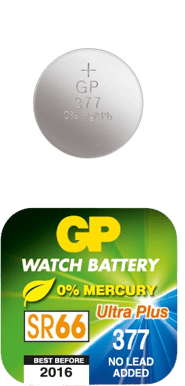 GP Klockbatteri Knappcell (377F) 1.55V 10-P