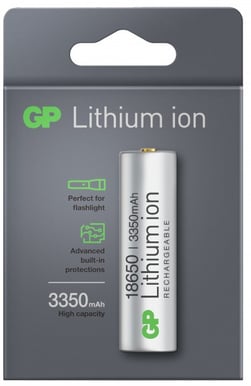 GP 18650 Li-ionbatteri 3350 mAh (26FP) 1-P