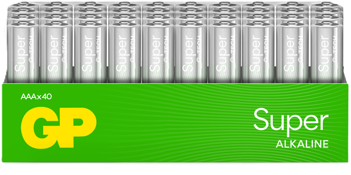 GP Super Alkaliska AAA-batterier (LR03) Box 40-P