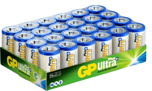 GP Ultra Plus Alkaliska C-batterier (LR14) Box 24-P