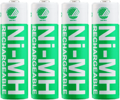 DELTACO laddbara AA-batterier, 2500mAh, Svanenmärkt, 4-pack