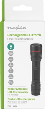 Nedis Uppladdningsbar LED Ficklampa USB-C 10W