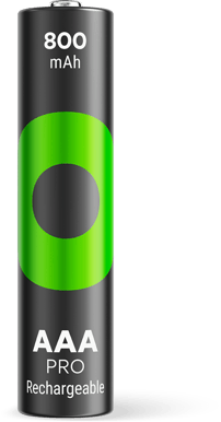 GP ReCyko Pro Rechargeable Battery, Size AAA, 800 mAh, 4-pack
