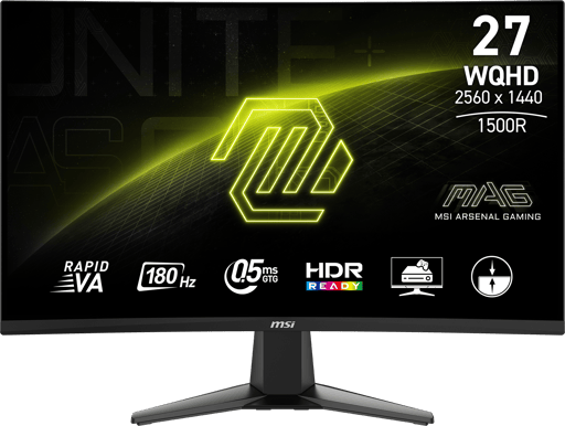 MSI 27" MAG 27CQ6F QHD VA QHD (1500R) 180 Hz