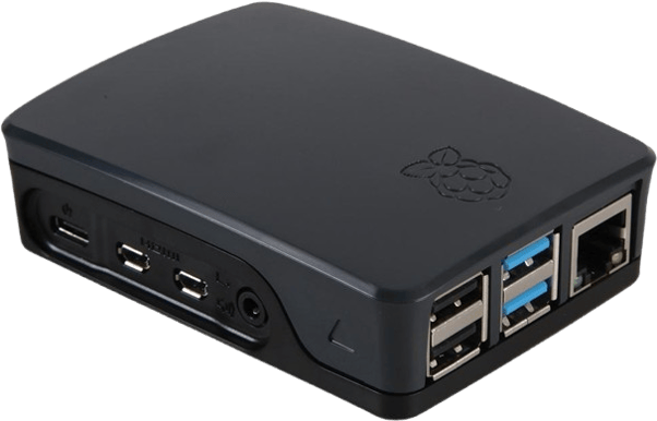Raspberry Pi 4 Case Svart/Grå