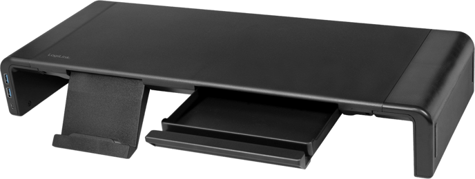 LogiLink Monitorställ med USB-hubb
