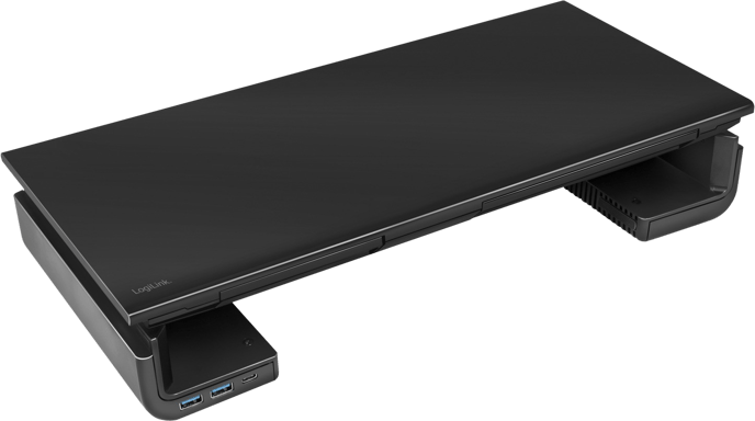 LogiLink Monitorställ med USB-hubb