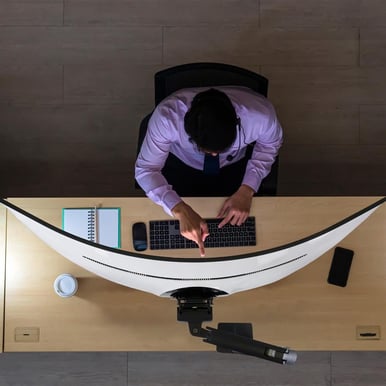 Ergotron HX Desk Monitor Arm med HD Pivot Mattsvart