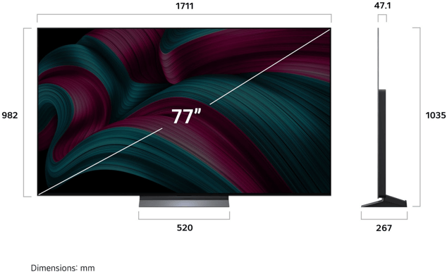 LG 77" OLED77C5 evo AI 4K Smart TV