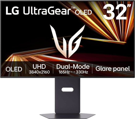 LG 32″ UltraGear 32GX850A OLED 4K 165/330 Hz Dual Mode