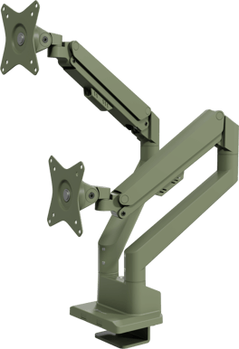 Arozzi Alzare Neo Duo - Gas Spring Monitor Stand - Forest Green