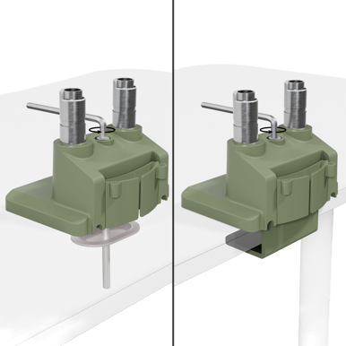 Arozzi Alzare Neo Duo - Gas Spring Monitor Stand - Forest Green