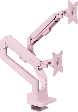 Arozzi Alzare Neo Duo - Gas Spring Monitor Stand - Pink