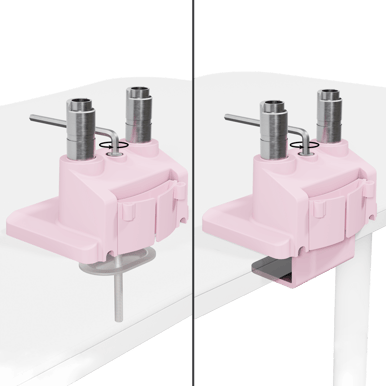 Arozzi Alzare Neo Duo - Gas Spring Monitor Stand - Pink