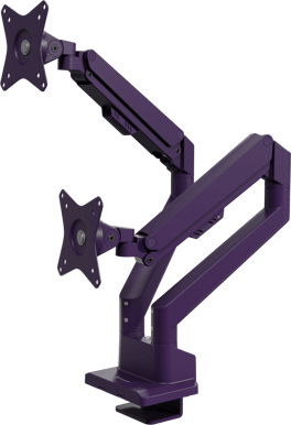 Arozzi Alzare Neo Duo - Gas Spring Monitor Stand - Purple