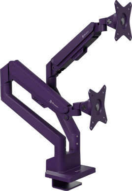Arozzi Alzare Neo Duo - Gas Spring Monitor Stand - Purple