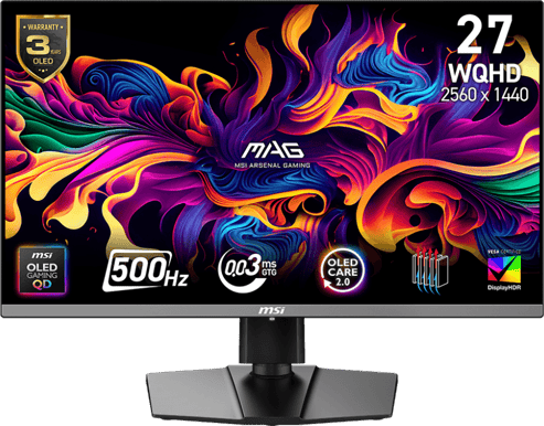 MSI 27″ MAG 272QP X50 OLED QHD 500 Hz