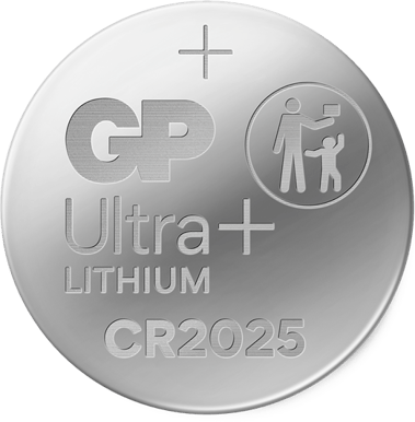 GP Ultra Plus Lithium Cell Battery CR2025, 3V (4-pack)