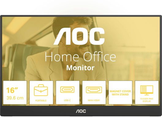 AOC 15,6" 16T20E2 IPS Portable Monitor