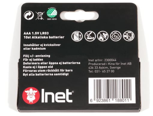 Inet Batterier AAA 10-pack