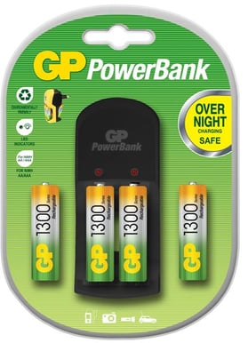 GP ReCyko S350 AA/AAA + 2st AA NiHM batterier